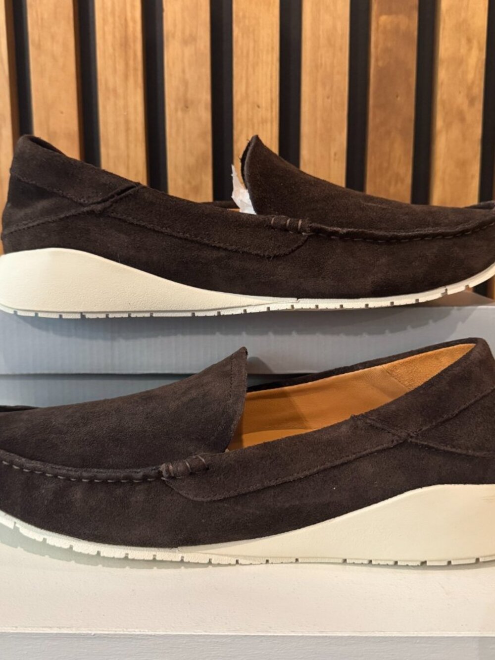 SIZE 9 MENS - Olukai Kaa Loafers Italian Suede Brown Slip On Shoes Drivers $180